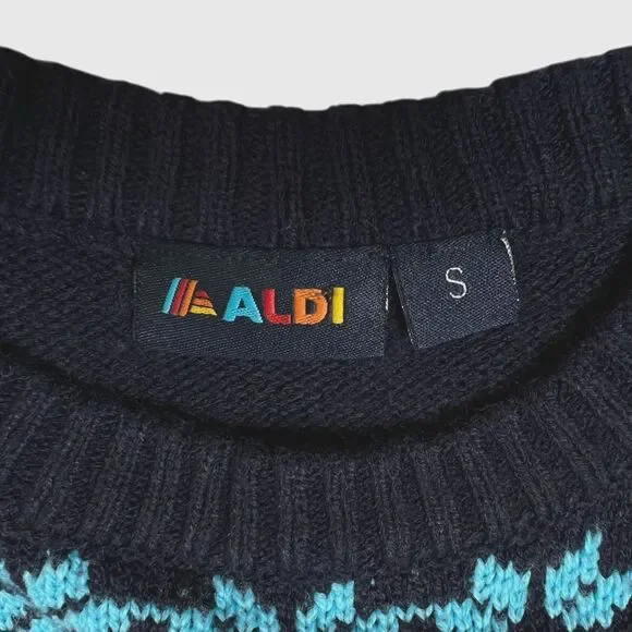 Aldi Limited Edition Christmas Holiday Sweater Fair Isle Unisex Size Small - Picture 5 of 13